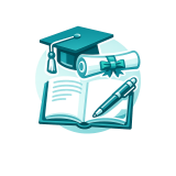 Akademski simboli u tirkiznoj boji